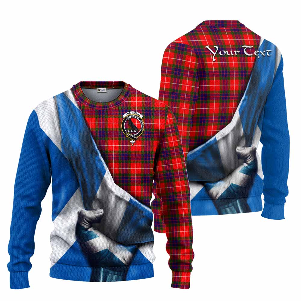 Abernethy Tartan Knitted Sweater with Family Crest Scotland Patriotic Style Unisex - Tartan Vibes Clothing