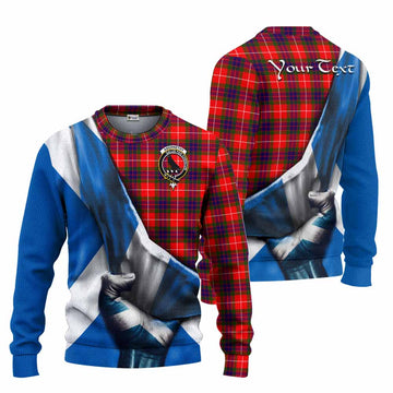 Abernethy Tartan Knitted Sweater with Family Crest Scotland Patriotic Style Unisex - Tartan Vibes Clothing