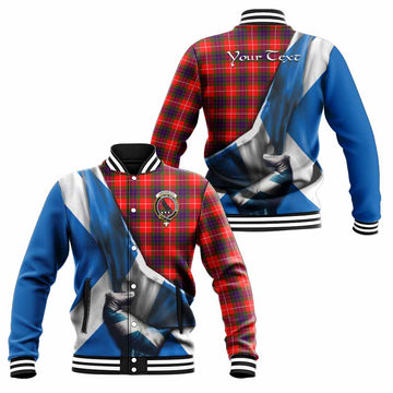 Abernethy Tartan Baseball Jacket with Family Crest Scotland Patriotic Style Unisex - Tartan Vibes Clothing