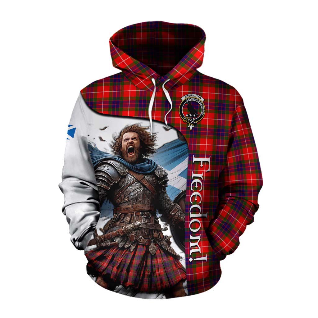 Tartan Vibes Clothing Abernethy Crest Tartan Cotton Hoodie Inspired by the Freedom of Scottish Warrior
