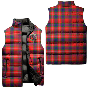 Abernethy Tartan Sleeveless Puffer Jacket with Family Crest Unisex - Tartanvibesclothing