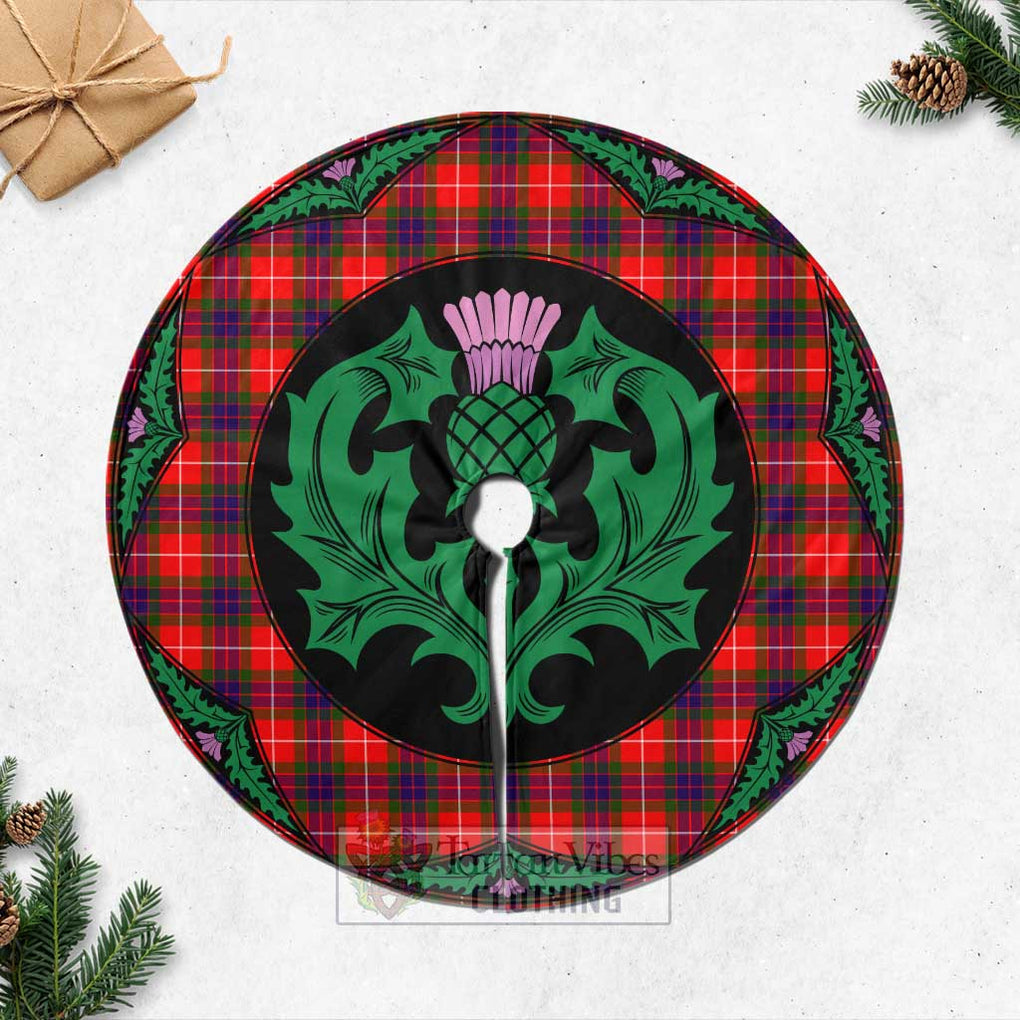 Tartan Vibes Clothing Abernethy Tartan Christmas Tree Skirt Scottish Thistle Style