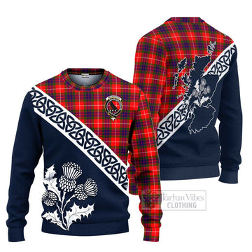 Abernethy Tartan Ugly Sweater Featuring Thistle and Scotland Map Unisex - Tartan Vibes Clothing