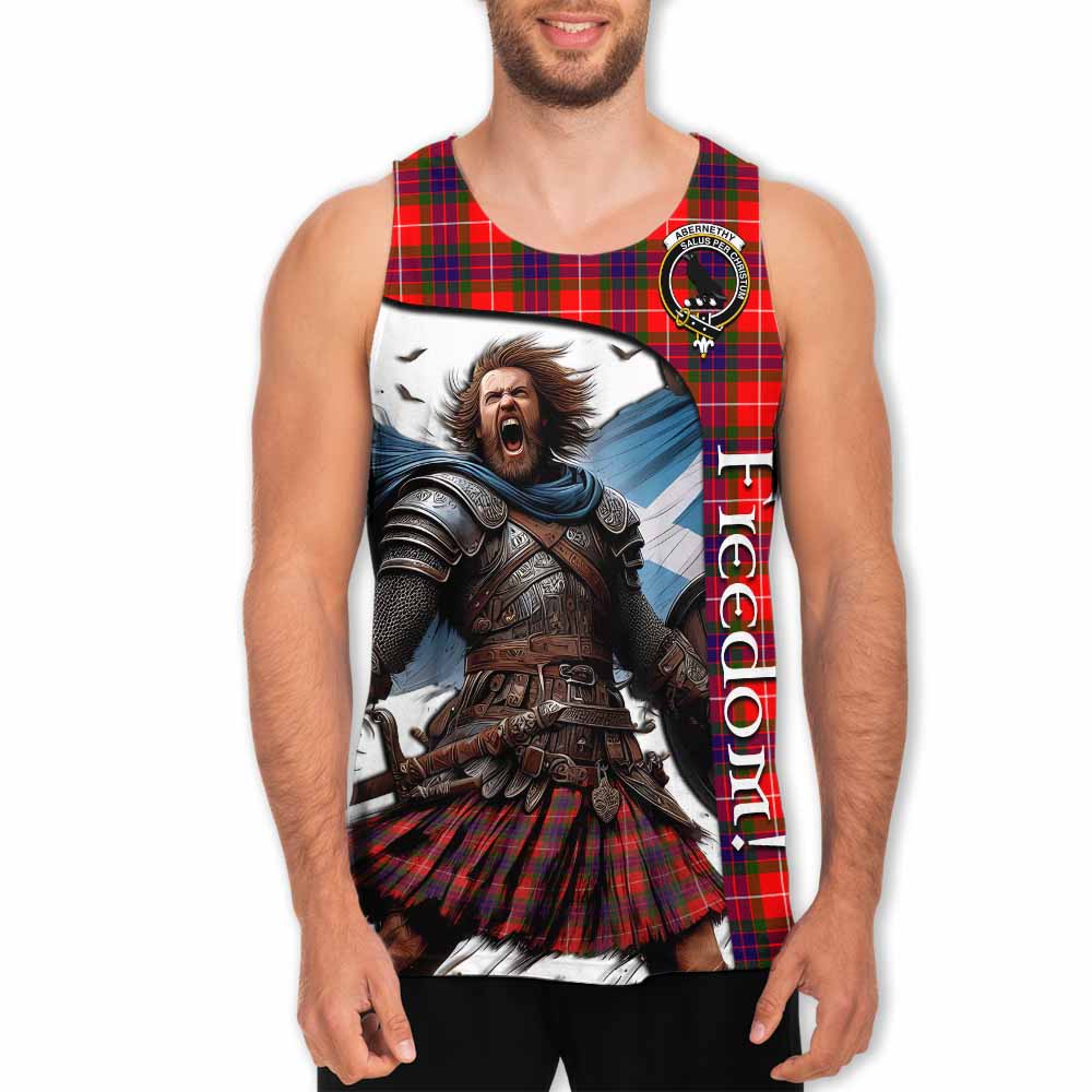 Tartan Vibes Clothing Abernethy Crest Tartan Men's Tank Top Inspired by the Freedom of Scottish Warrior
