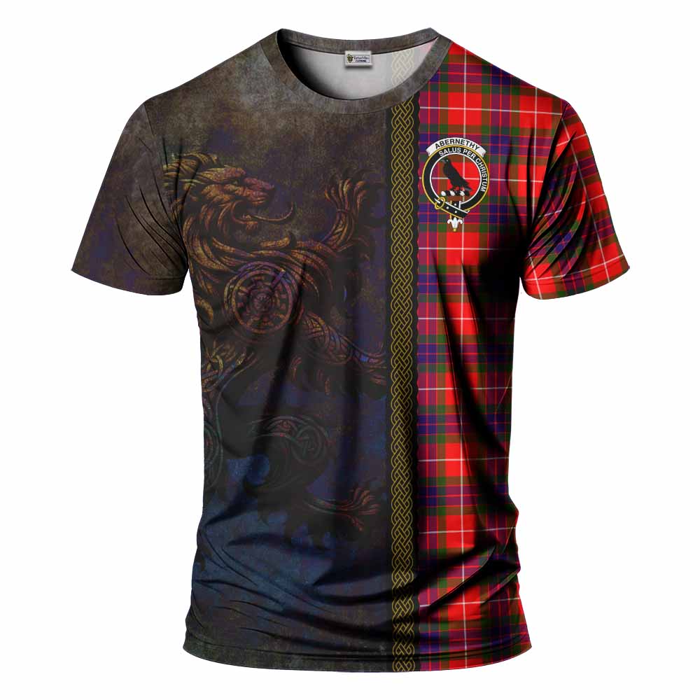 Abernethy Tartan Family Crest T-Shirt Alba Gu Brath Be Brave Lion Ancient Style Kid's Shirt - Tartan Vibes Clothing
