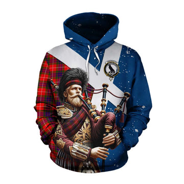 Abernethy Tartan Cotton Hoodie with Family Crest Scottish Bagpiper Vibes Pullover Hoodie XS - Tartan Vibes Clothing