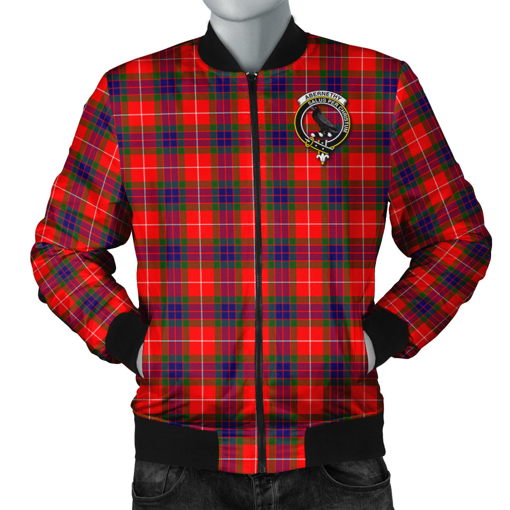 Abernethy Tartan Bomber Jacket with Family Crest Unisex - Tartanvibesclothing