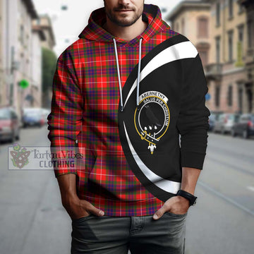 Abernethy Tartan Hoodie with Family Crest Circle Style Zip Hoodie - Tartan Vibes Clothing