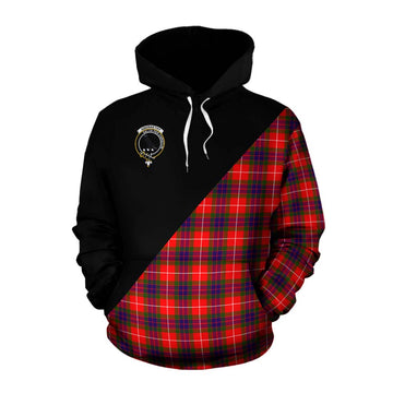 Abernethy Tartan Cotton Hoodie with Family Crest and Military Logo Style Pullover Hoodie XS - Tartan Vibes Clothing