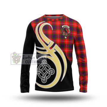Abernethy Tartan Long Sleeve T-Shirt with Family Crest and Celtic Symbol Style Unisex - Tartan Vibes Clothing