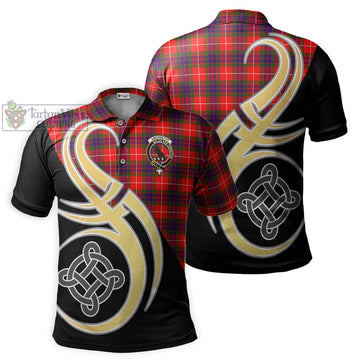 Abernethy Tartan Polo Shirt with Family Crest and Celtic Symbol Style Kid - Tartan Vibes Clothing