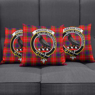 Abernethy Tartan Pillow Cover with Family Crest Square Pillow Cover - Tartanvibesclothing