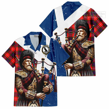 Abernethy Tartan Hawaiian Shirt with Family Crest Scottish Bagpiper Vibes Kid - Tartan Vibes Clothing