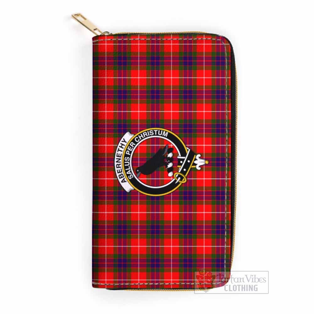 Tartan Vibes Clothing Abernethy Tartan Women's Leather Wallet with Family Crest