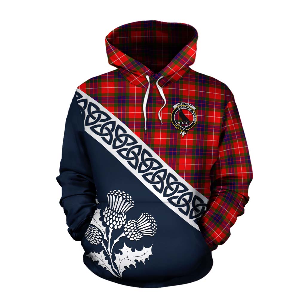 Abernethy Tartan Cotton Hoodie Featuring Thistle and Scotland Map Pullover Hoodie XS - Tartan Vibes Clothing