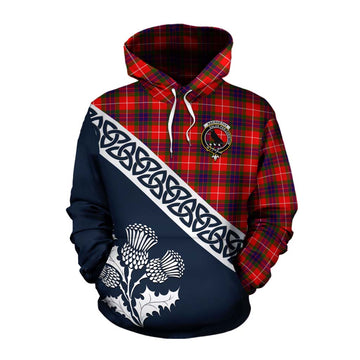 Abernethy Tartan Cotton Hoodie Featuring Thistle and Scotland Map Pullover Hoodie XS - Tartan Vibes Clothing
