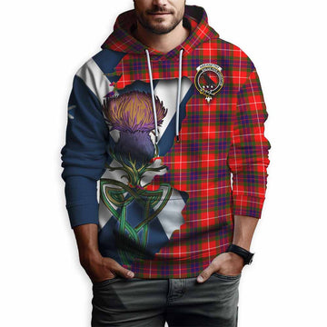 Tartan Vibes Clothing Abernethy Tartan Family Crest Hoodie Scottish Thistle Celtic Inspired