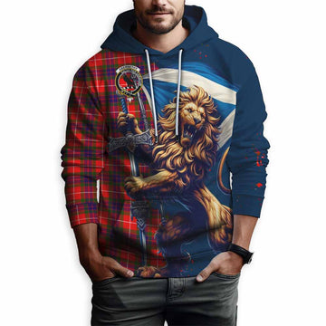 Abernethy Tartan Family Crest Hoodie with Scottish Majestic Lion Zip Hoodie - Tartan Vibes Clothing
