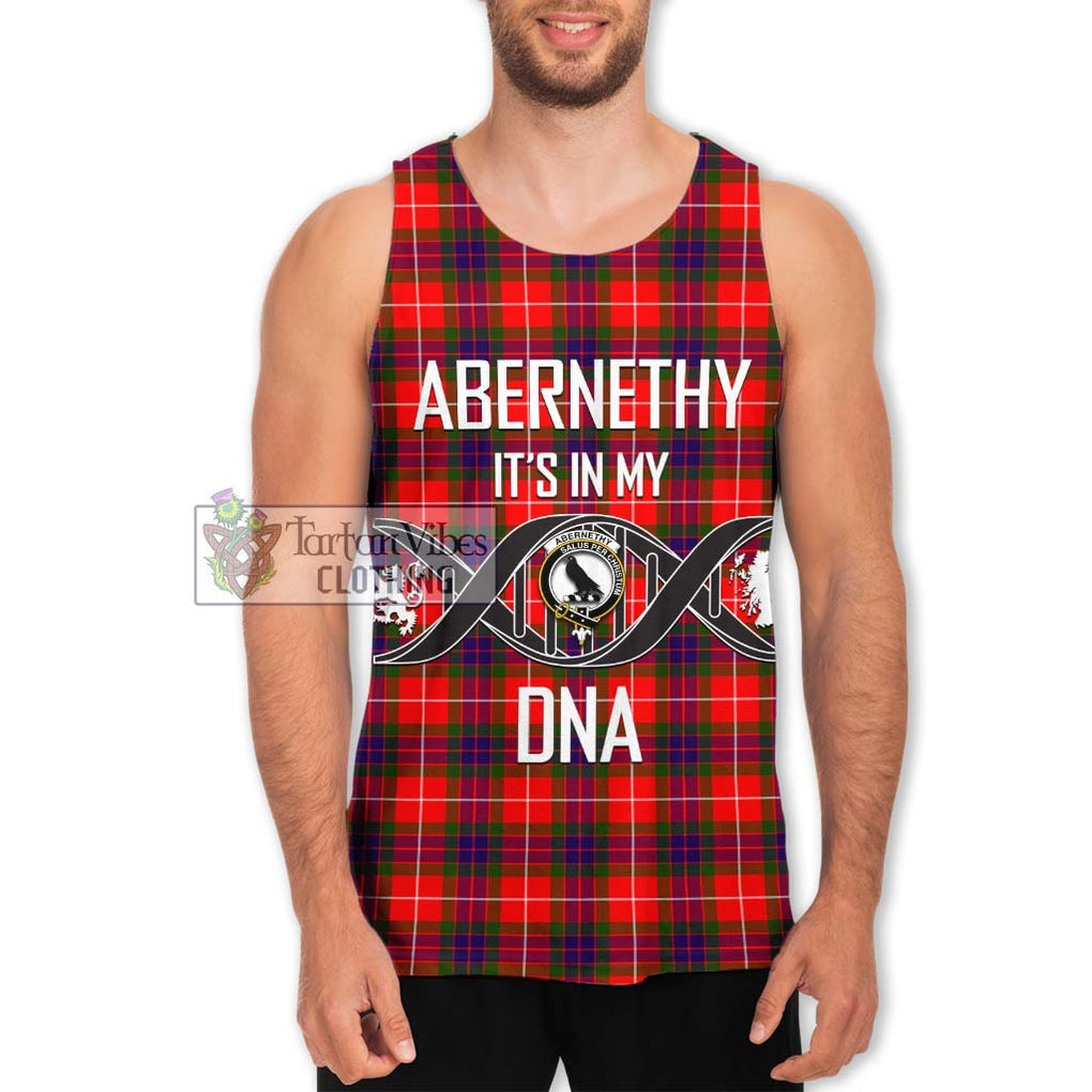 Abernethy Tartan Men's Tank Top with Family Crest DNA In Me Style Men - Tartan Vibes Clothing