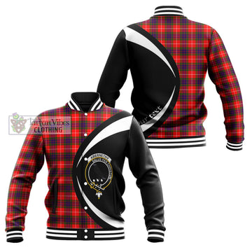 Abernethy Tartan Baseball Jacket with Family Crest Circle Style Unisex - Tartan Vibes Clothing