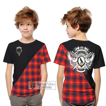 Abernethy Tartan Kid T-Shirt with Family Crest and Military Logo Style Youth XL Size14 - Tartan Vibes Clothing