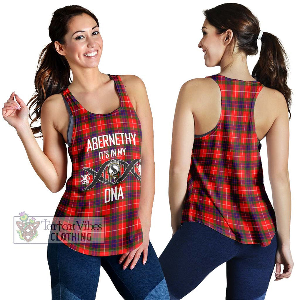 Abernethy Tartan Women's Racerback Tanks with Family Crest DNA In Me Style 4XL - Tartan Vibes Clothing