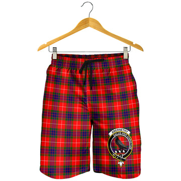 Abernethy Tartan Mens Shorts with Family Crest - Tartanvibesclothing