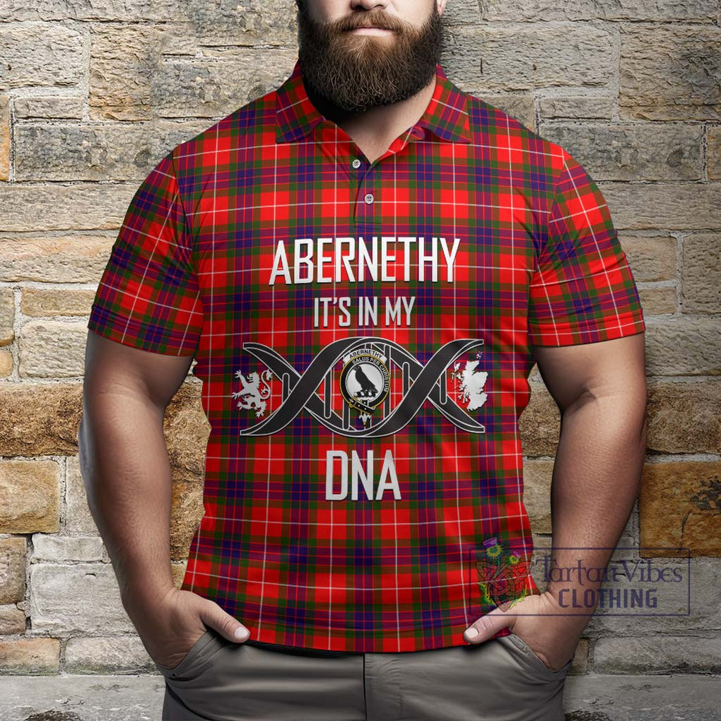 Abernethy Tartan Polo Shirt with Family Crest DNA In Me Style Kid - Tartanvibesclothing Shop