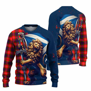 Abernethy Tartan Family Crest Knitted Sweater with Scottish Majestic Lion Unisex - Tartan Vibes Clothing