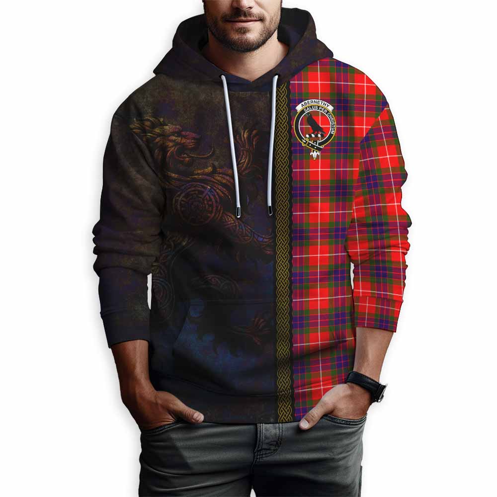 Abernethy Tartan Family Crest Hoodie Alba Gu Brath Be Brave Lion Ancient Style Pullover Hoodie - Tartan Vibes Clothing