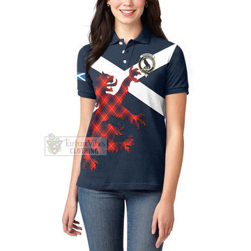 Abernethy Tartan Lion Rampant Women's Polo Shirt Proudly Display Your Heritage with Alba Gu Brath and Clan Name Women - Tartan Vibes Clothing