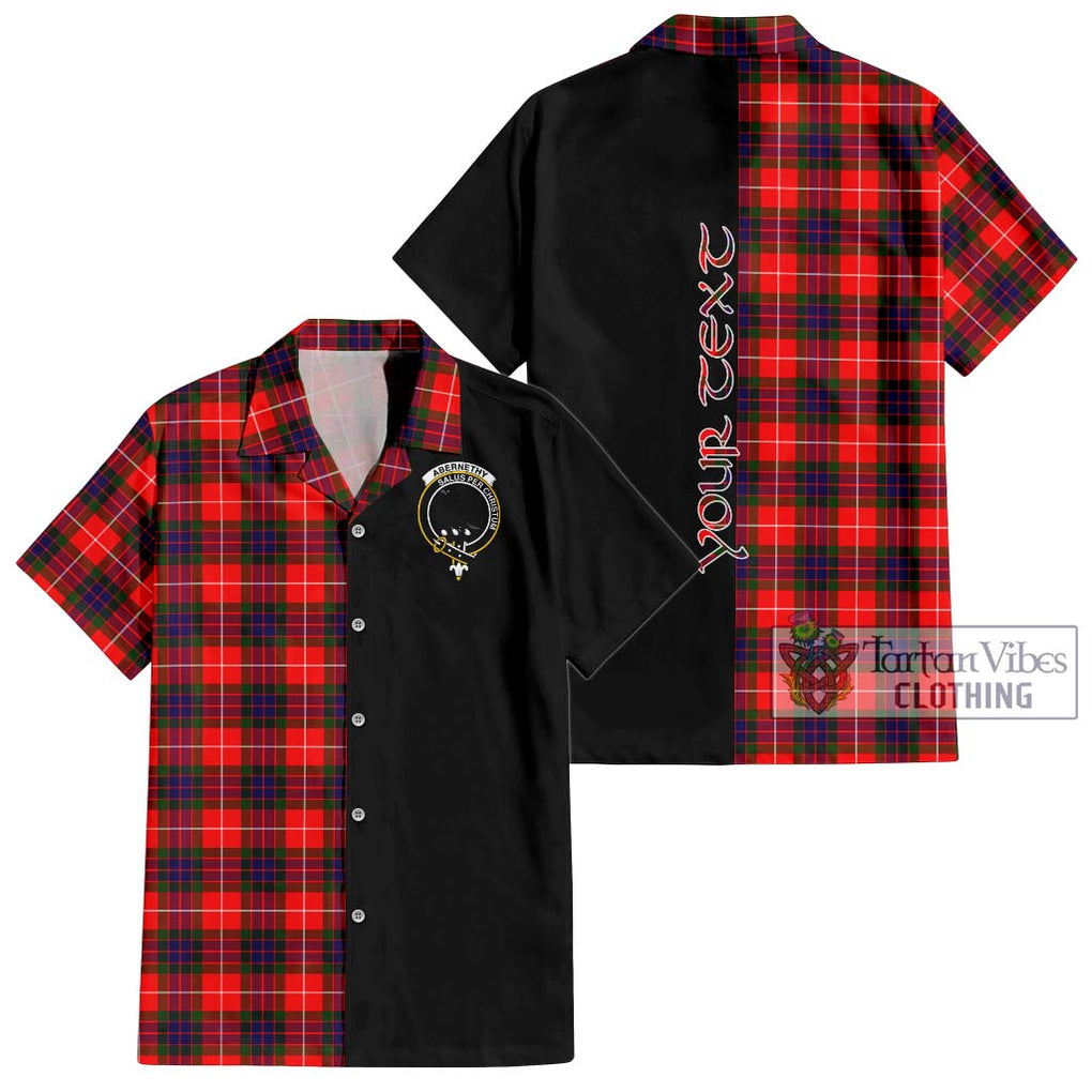 Abernethy Tartan Hawaiian Shirt with Family Crest and Half Of Me Style Kid - Tartan Vibes Clothing