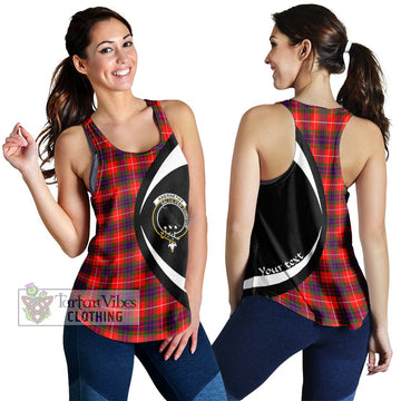 Abernethy Tartan Women's Racerback Tanks with Family Crest Circle Style 4XL - Tartan Vibes Clothing