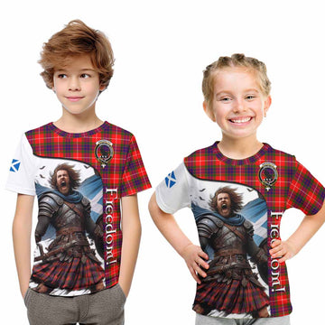 Tartan Vibes Clothing Abernethy Crest Tartan Kid T-Shirt Inspired by the Freedom of Scottish Warrior