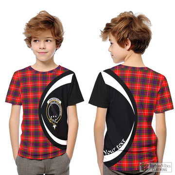Abernethy Tartan Kid T-Shirt with Family Crest Circle Style Youth XL Size14 - Tartan Vibes Clothing