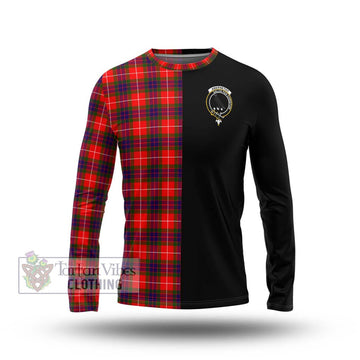 Abernethy Tartan Long Sleeve T-Shirt with Family Crest and Half Of Me Style Unisex - Tartan Vibes Clothing