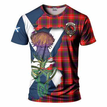 Tartan Vibes Clothing Abernethy Tartan Family Crest T-Shirt Scottish Thistle Celtic Inspired