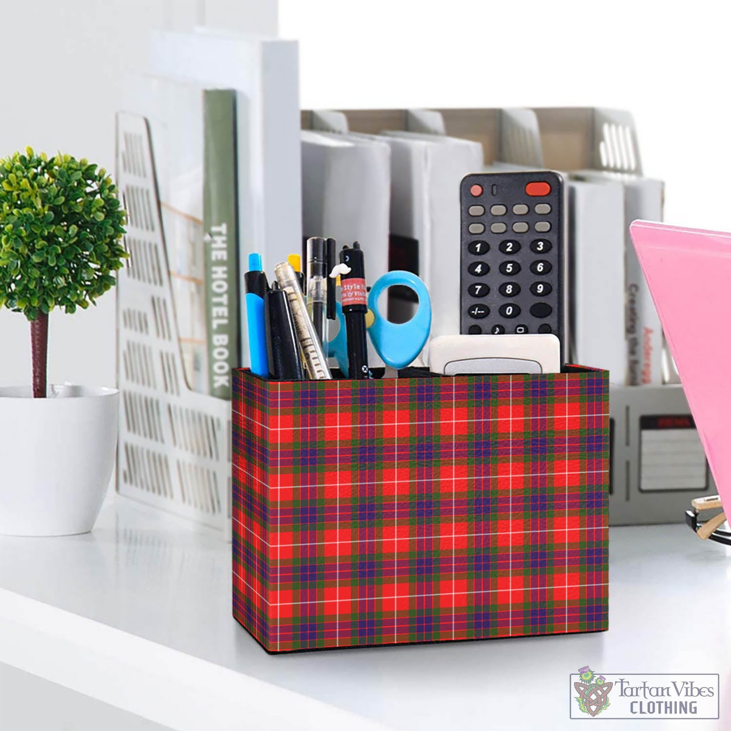 Abernethy Tartan Pen Holder One Size 5.9"(L)*2.7"(W)*4.3"(H) - Tartan Vibes Clothing