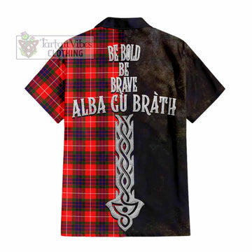 Abernethy Tartan Family Crest Hawaiian Shirt Alba Gu Brath Be Brave Lion Ancient Style