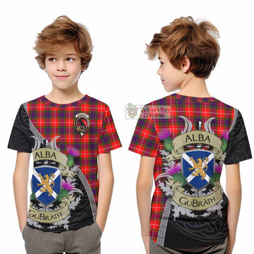 Abernethy Tartan Family Crest Kid T-Shirt Lion Rampant Royal Thistle Shield Celtic Inspired - Tartan Vibes Clothing