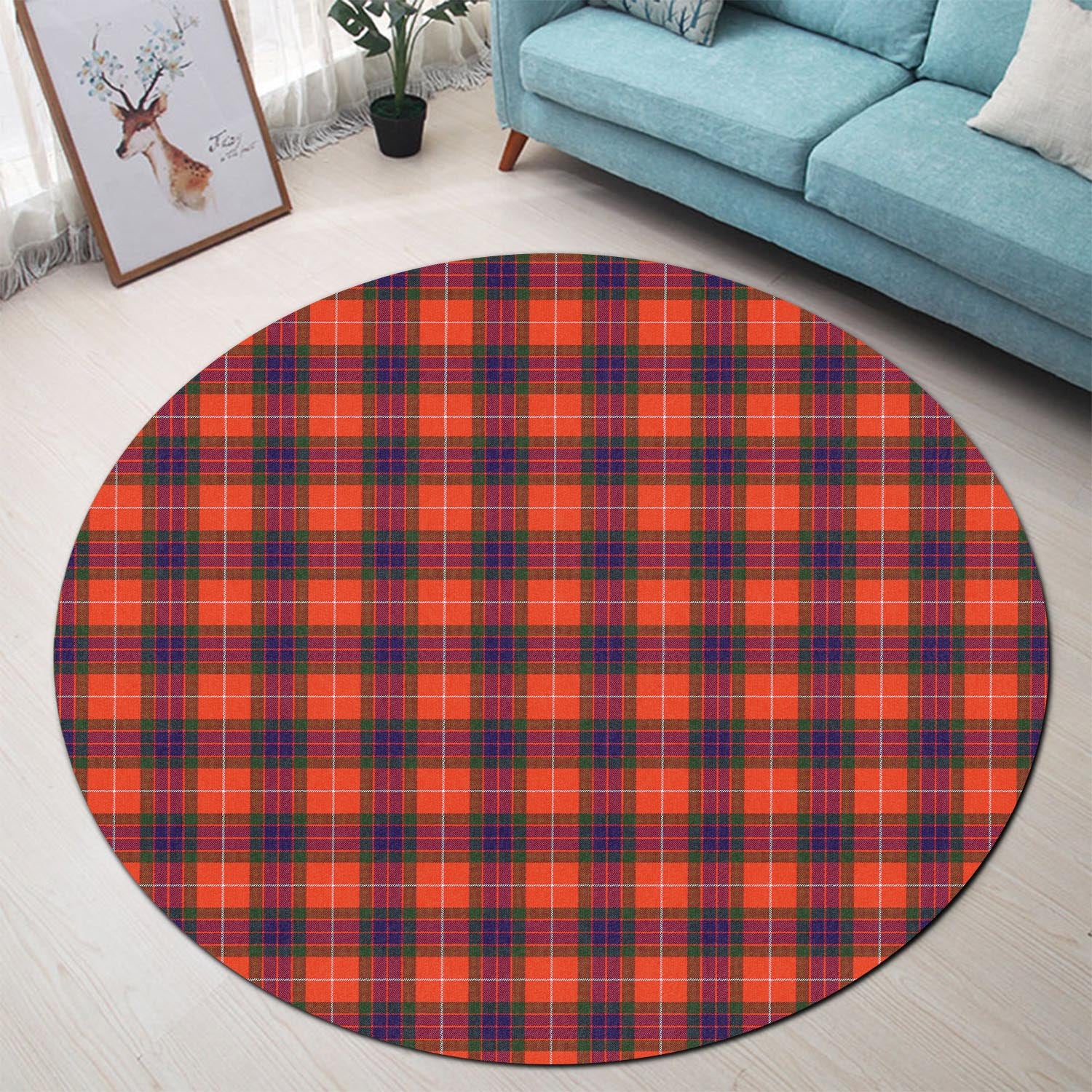 Abernethy Tartan Round Rug - Tartanvibesclothing