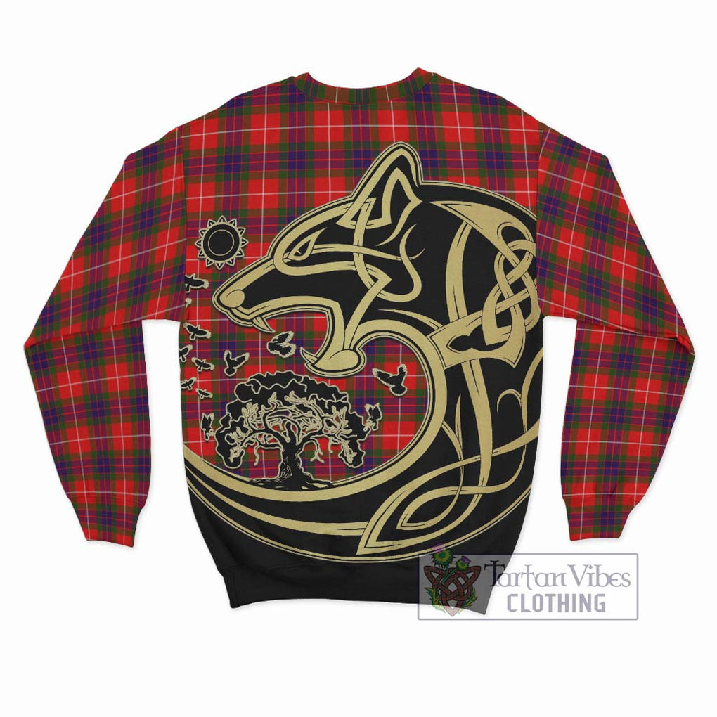 Abernethy Tartan Sweatshirt with Family Crest Celtic Wolf Style - Tartan Vibes Clothing