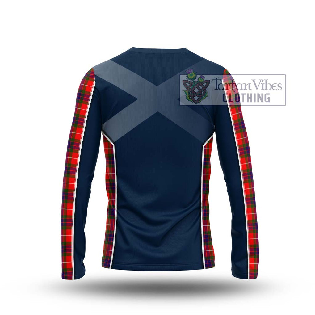 Abernethy Tartan Long Sleeve T-Shirt with Family Crest and Lion Rampant Vibes Sport Style - Tartan Vibes Clothing