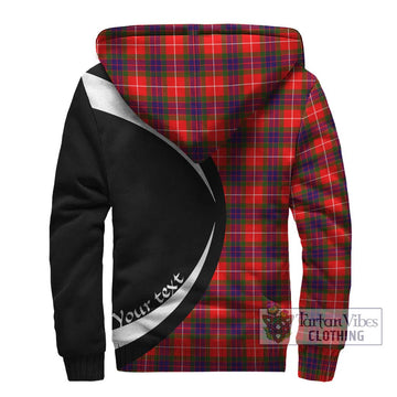Abernethy Tartan Sherpa Hoodie with Family Crest Circle Style - Tartan Vibes Clothing