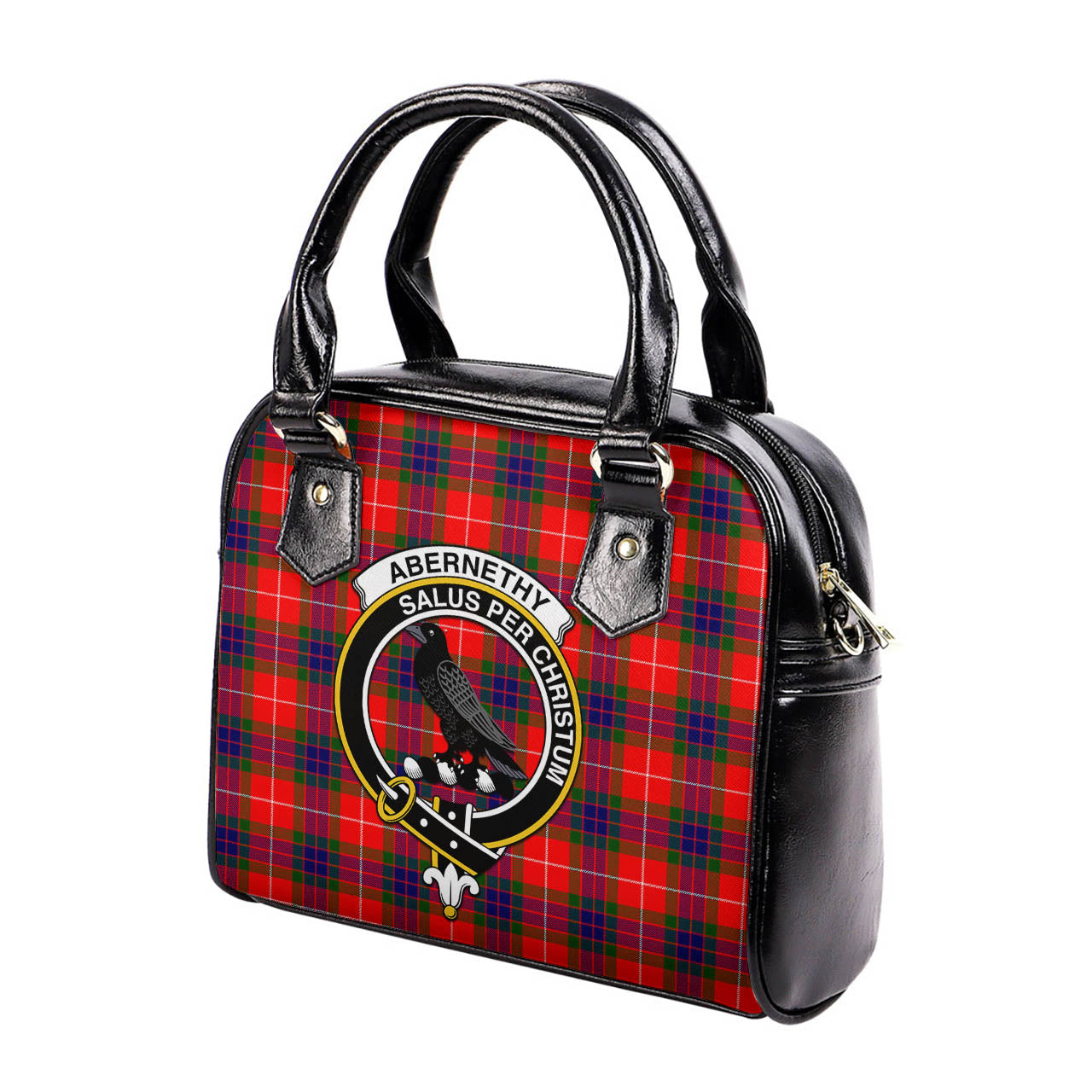 Abernethy Tartan Shoulder Handbags with Family Crest - Tartanvibesclothing