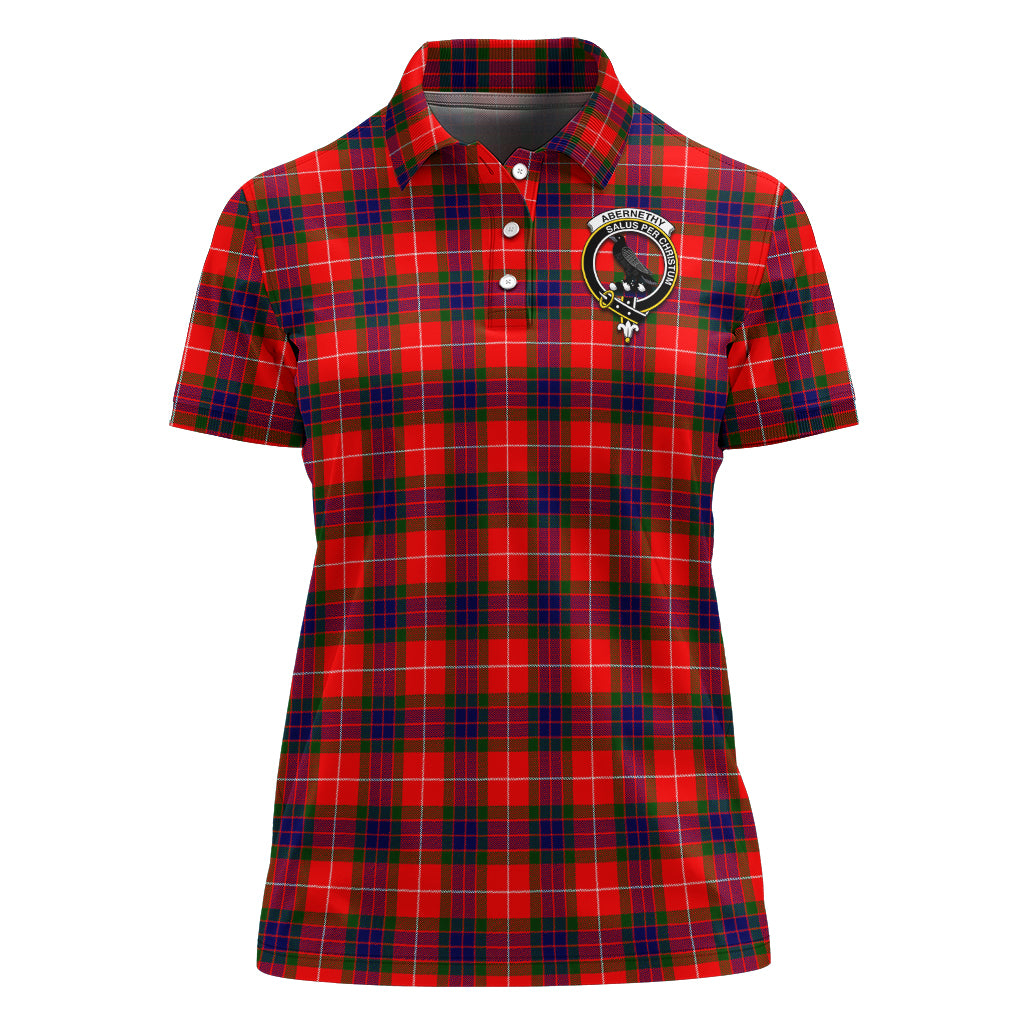 Abernethy Tartan Polo Shirt with Family Crest For Women - Tartan Vibes Clothing