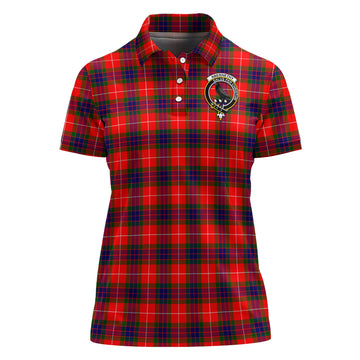 Abernethy Tartan Polo Shirt with Family Crest For Women - Tartan Vibes Clothing