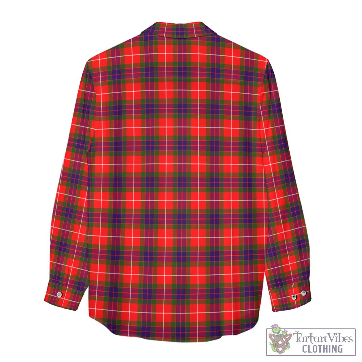 Tartan Vibes Clothing Abernethy Tartan Womens Casual Shirt with Family Crest