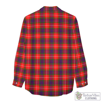 Tartan Vibes Clothing Abernethy Tartan Womens Casual Shirt with Family Crest