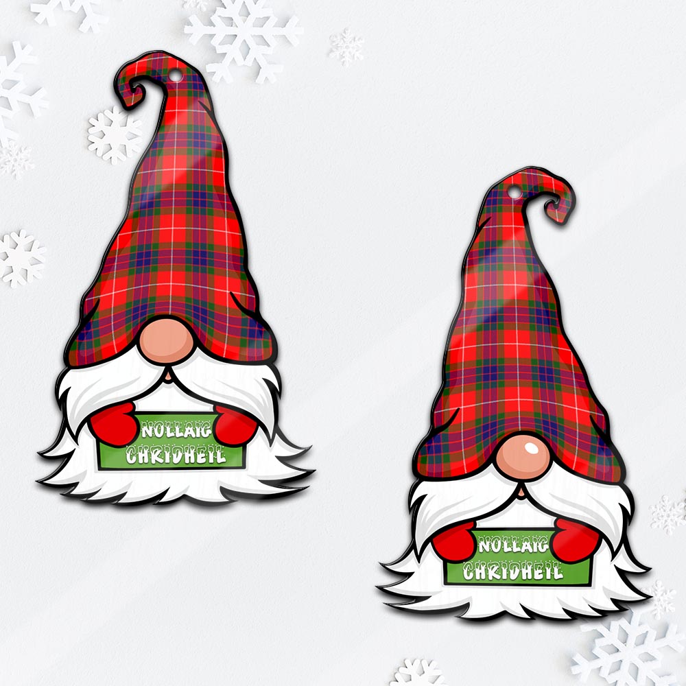 Abernethy Gnome Christmas Ornament with His Tartan Christmas Hat Mica Ornament - Tartanvibesclothing